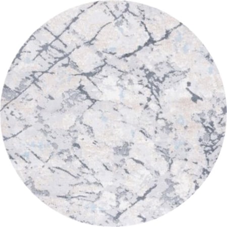 Safavieh 6 ft. 7 in. x 6 ft. 7 in. Toscana Round Power Loomed Rug; Ivory & Grey TOS670A-7R